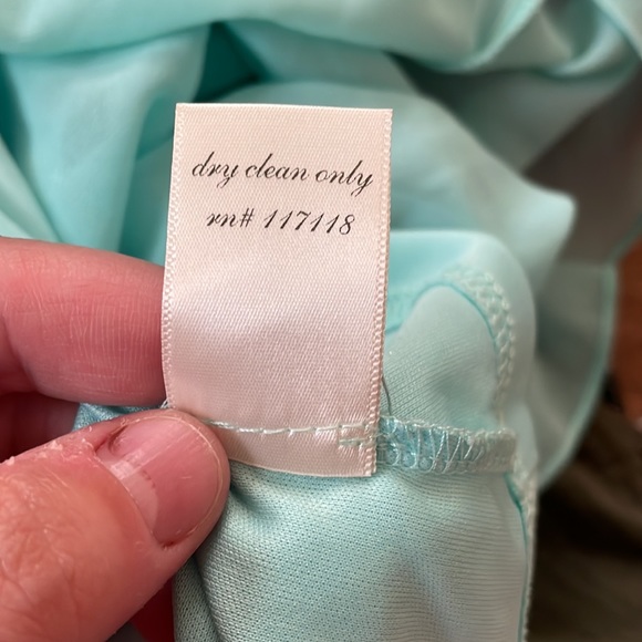 Mint Green Sparkly Semi Formal Dress - Picture 7 of 7